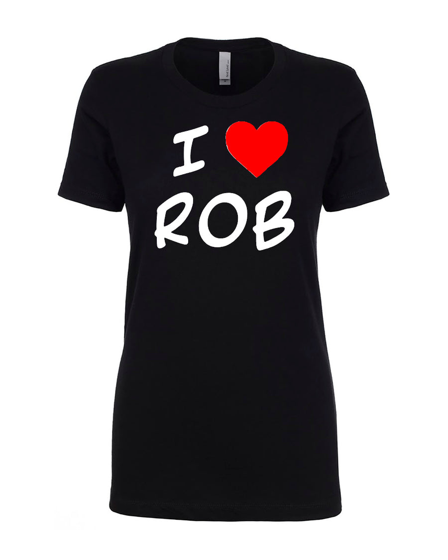 Rob Merch I Heart Rob T-Shirt - Black – Boston Rob